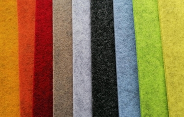 Polyestervilt gemeleerde kleuren 